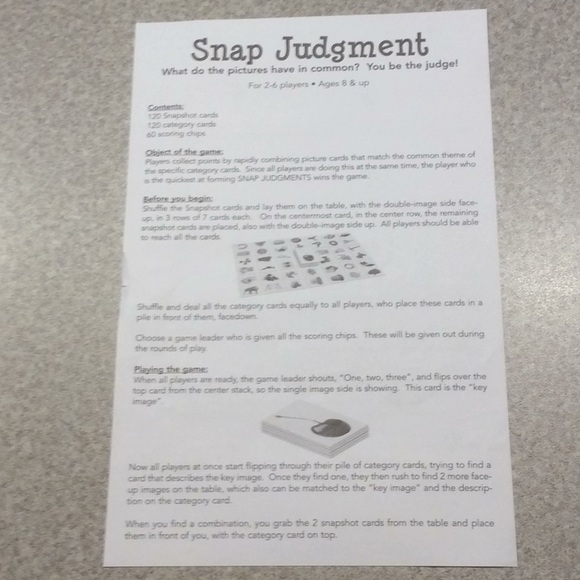 SNAP JUDGEMENT Board Game- 2004 edition - Picture 5 of 12